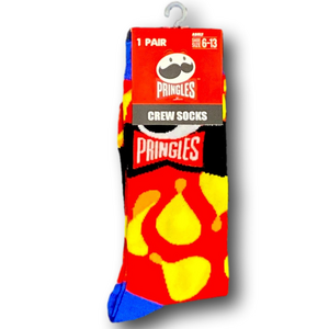 3/$20 Pringles Chips Logo Funny Novelty Crew Socks - NWT